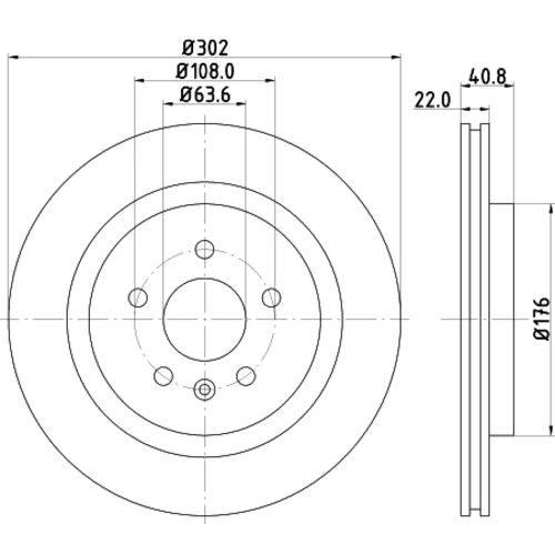 Brzdový kotúč 8DD 355 129-551 /HELLA/ - obr. 3