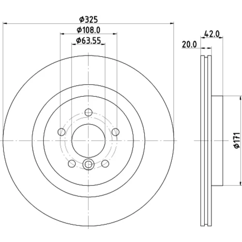 Brzdový kotúč 8DD 355 133-211 /HELLA/ - obr. 3