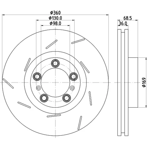 Brzdový kotúč 8DD 355 133-661 /HELLA/ - obr. 3
