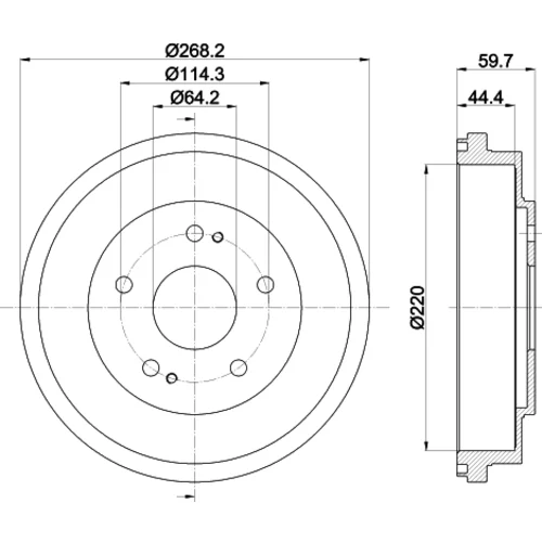 Brzdový bubon 8DT 355 300-291 /HELLA/ - obr. 3