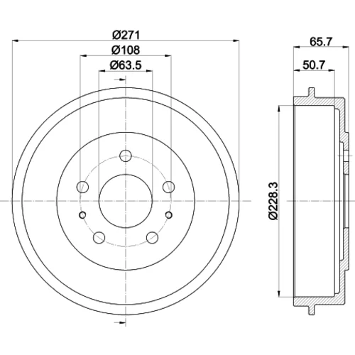 Brzdový bubon 8DT 355 300-661 /HELLA/ - obr. 3