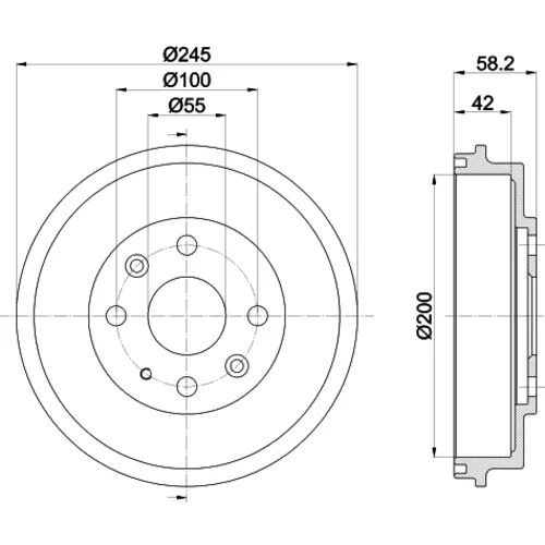 Brzdový bubon 8DT 355 300-761 /HELLA/ - obr. 3