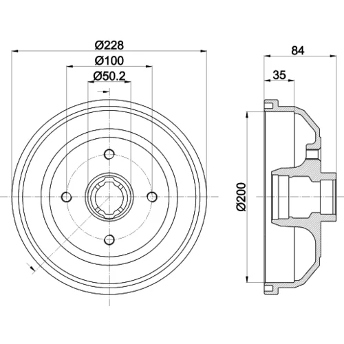 Brzdový bubon 8DT 355 301-161 /HELLA/ - obr. 3