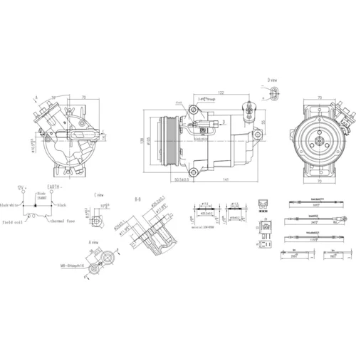 Kompresor klimatizácie 8FK 366 200-761 /HELLA/ - obr. 5