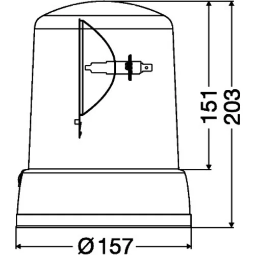 Výstražný otočný maják 2RL 008 062-111 /HELLA/ - obr. 2