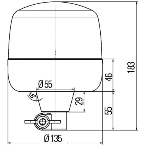 Výstražný otočný maják 2RL 010 979-011 /HELLA/ - obr. 2
