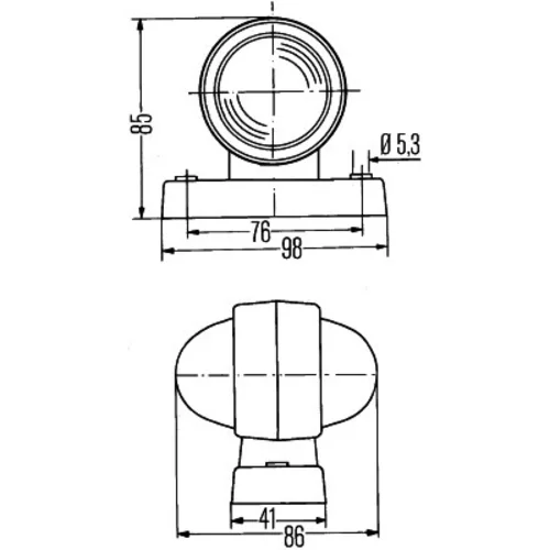 Obrysové svetlo 2XS 955 031-001 /HELLA/ - obr. 1