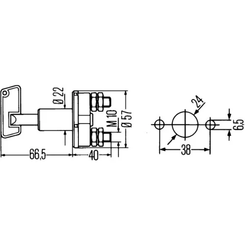 Hlavný vypínač batérie 6EK 002 843-011 /HELLA/ - obr. 1
