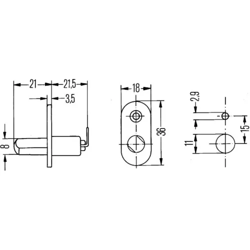 Spínač kontaktu dverí 6ZF 005 388-001 /HELLA/ - obr. 1
