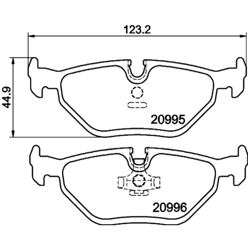 Sada brzdových platničiek kotúčovej brzdy 8DB 355 007-421 /HELLA/ - obr. 3