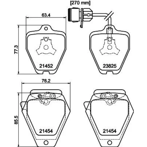 Sada brzdových platničiek kotúčovej brzdy 8DB 355 008-781 /HELLA/ - obr. 3