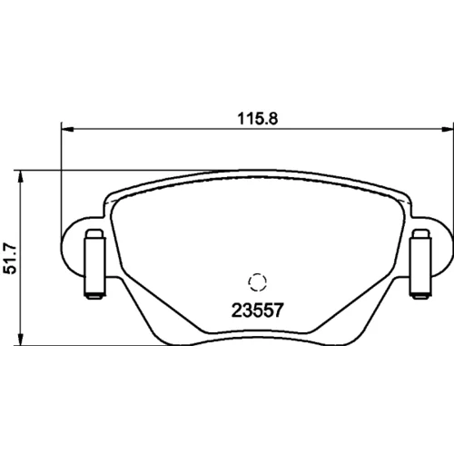 Sada brzdových platničiek kotúčovej brzdy 8DB 355 009-081 /HELLA/ - obr. 3