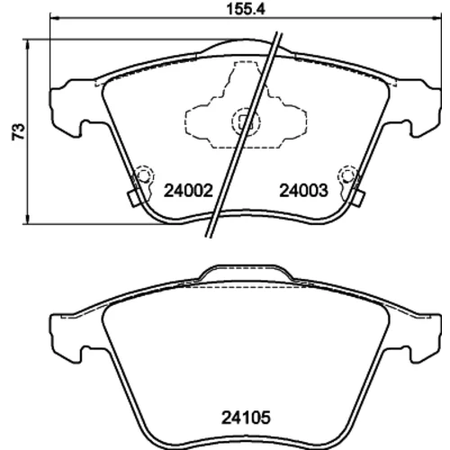 Sada brzdových platničiek kotúčovej brzdy 8DB 355 011-051 /HELLA/ - obr. 3