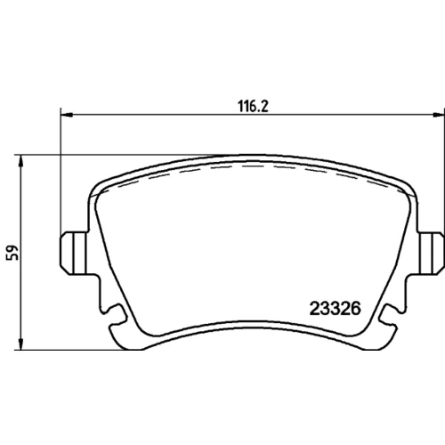Sada brzdových platničiek kotúčovej brzdy 8DB 355 011-641 /HELLA/ - obr. 3