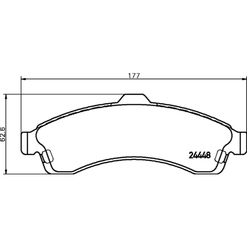 Sada brzdových platničiek kotúčovej brzdy 8DB 355 012-811 /HELLA/ - obr. 3