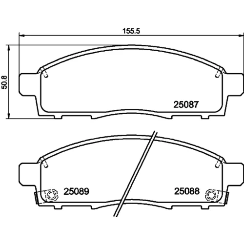 Sada brzdových platničiek kotúčovej brzdy 8DB 355 015-321 /HELLA/ - obr. 3
