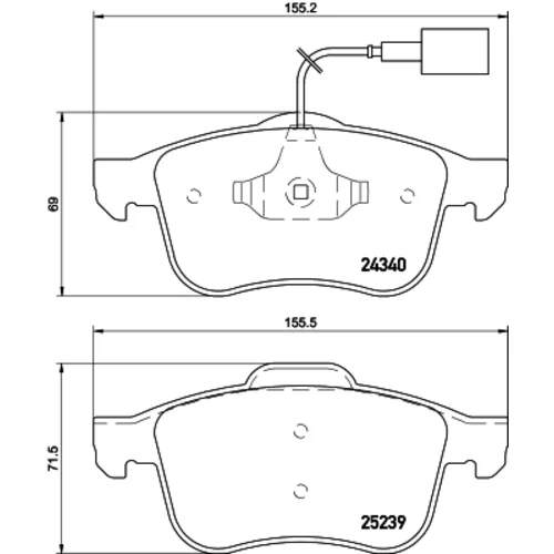 Sada brzdových platničiek kotúčovej brzdy 8DB 355 015-531 /HELLA/ - obr. 3