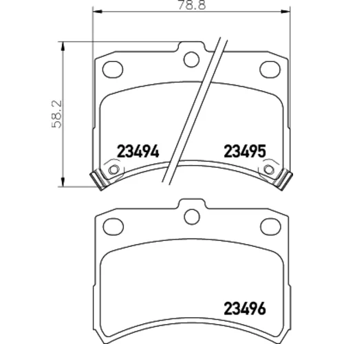 Sada brzdových platničiek kotúčovej brzdy 8DB 355 017-121 /HELLA/ - obr. 3