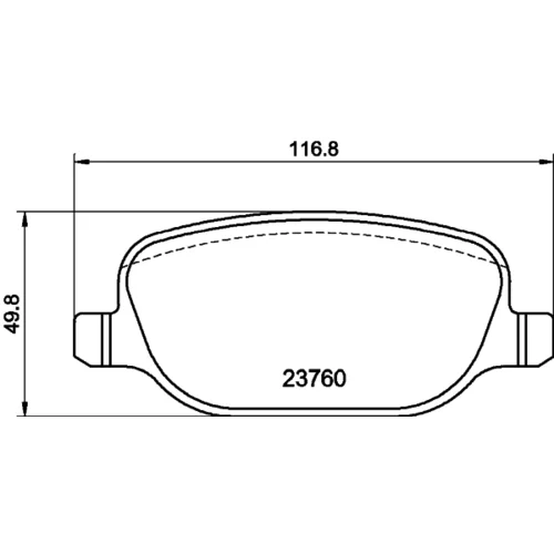 Sada brzdových platničiek kotúčovej brzdy 8DB 355 018-771 /HELLA/ - obr. 3