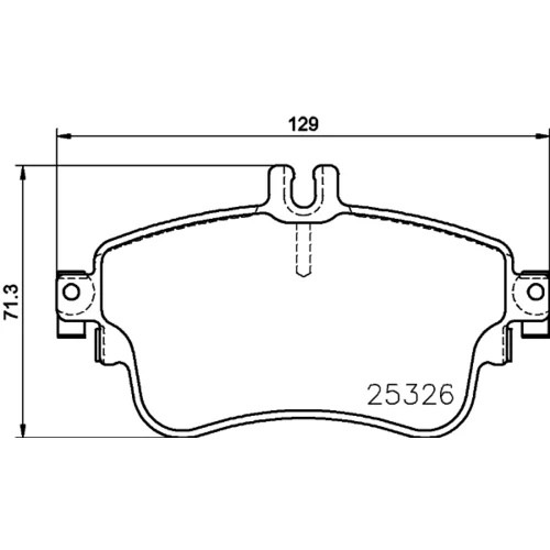 Sada brzdových platničiek kotúčovej brzdy 8DB 355 019-751 /HELLA/ - obr. 3