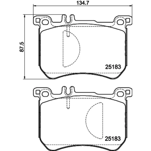 Sada brzdových platničiek kotúčovej brzdy 8DB 355 020-491 /HELLA/ - obr. 3