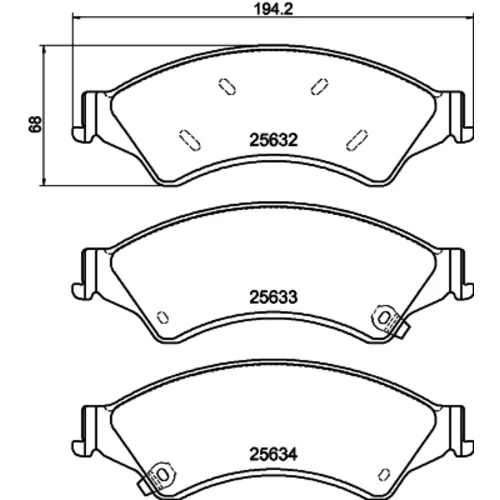 Sada brzdových platničiek kotúčovej brzdy 8DB 355 020-781 /HELLA/ - obr. 3
