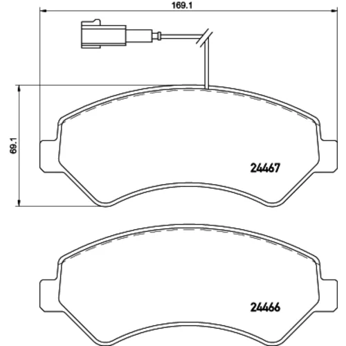 Sada brzdových platničiek kotúčovej brzdy 8DB 355 021-281 /HELLA/ - obr. 3