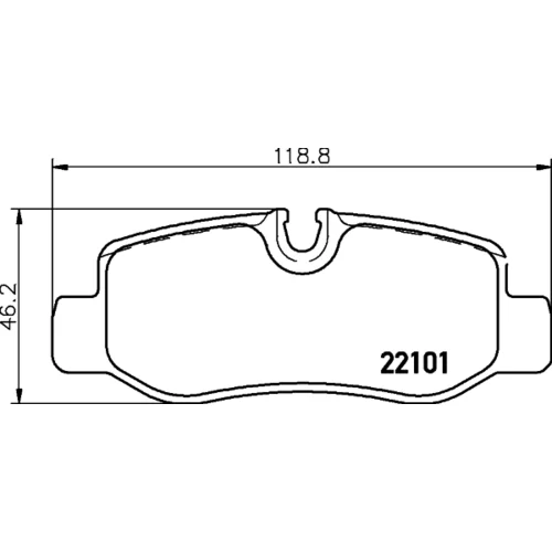 Sada brzdových platničiek kotúčovej brzdy 8DB 355 021-761 /HELLA/ - obr. 3