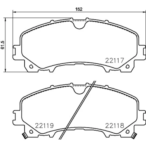 Sada brzdových platničiek kotúčovej brzdy 8DB 355 024-621 /HELLA/ - obr. 3