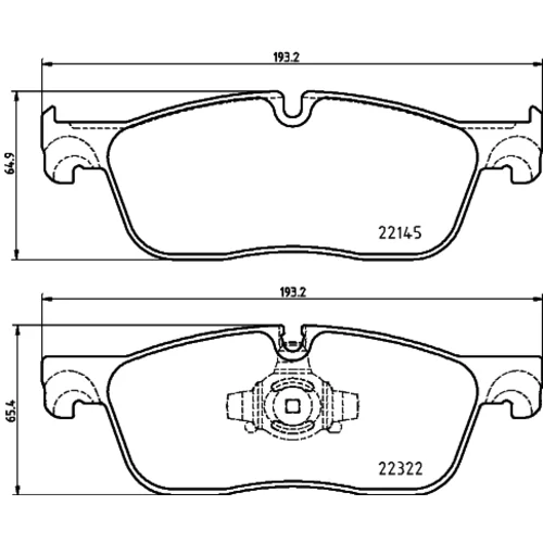 Sada brzdových platničiek kotúčovej brzdy 8DB 355 024-741 /HELLA/ - obr. 3
