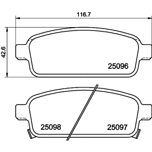 Sada brzdových platničiek kotúčovej brzdy 8DB 355 024-861 /HELLA/ - obr. 3