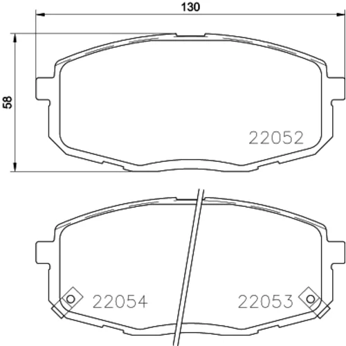 Sada brzdových platničiek kotúčovej brzdy 8DB 355 025-791 /HELLA/ - obr. 3