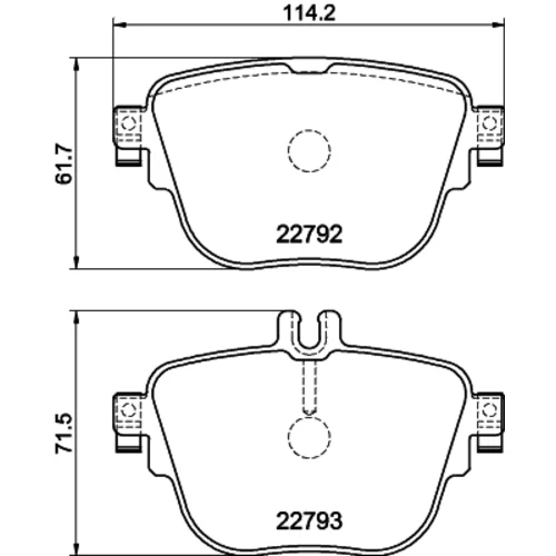 Sada brzdových platničiek kotúčovej brzdy 8DB 355 032-161 /HELLA/ - obr. 3