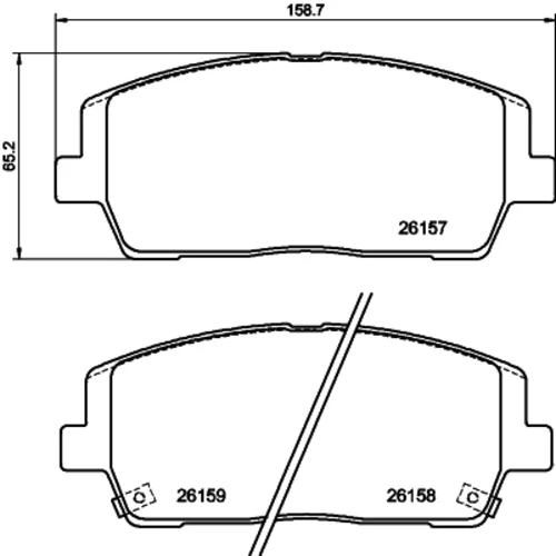 Sada brzdových platničiek kotúčovej brzdy 8DB 355 040-011 /HELLA/ - obr. 3