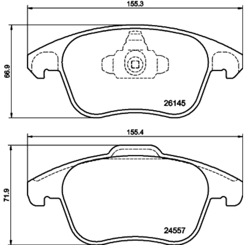 Sada brzdových platničiek kotúčovej brzdy 8DB 355 040-141 /HELLA/ - obr. 3