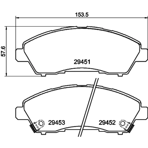 Sada brzdových platničiek kotúčovej brzdy 8DB 355 041-211 /HELLA/
