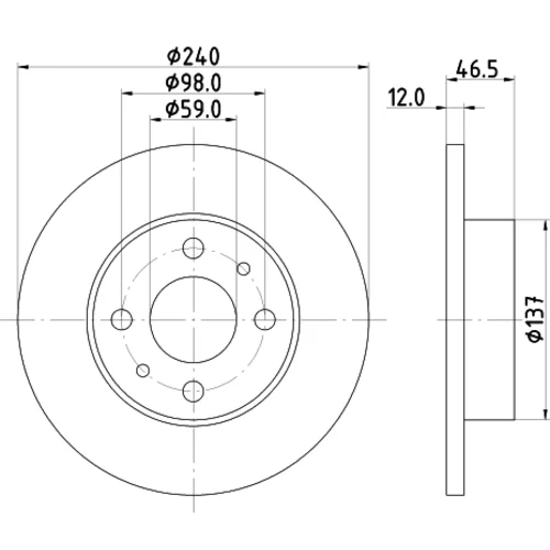 Brzdový kotúč 8DD 355 101-131 /HELLA/ - obr. 3