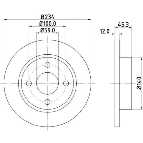Brzdový kotúč 8DD 355 103-341 /HELLA/ - obr. 3