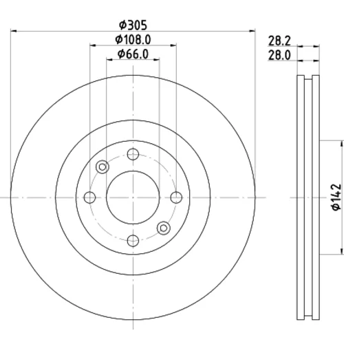 Brzdový kotúč 8DD 355 106-531 /HELLA/ - obr. 3