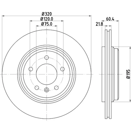 Brzdový kotúč 8DD 355 107-691 /HELLA/ - obr. 3