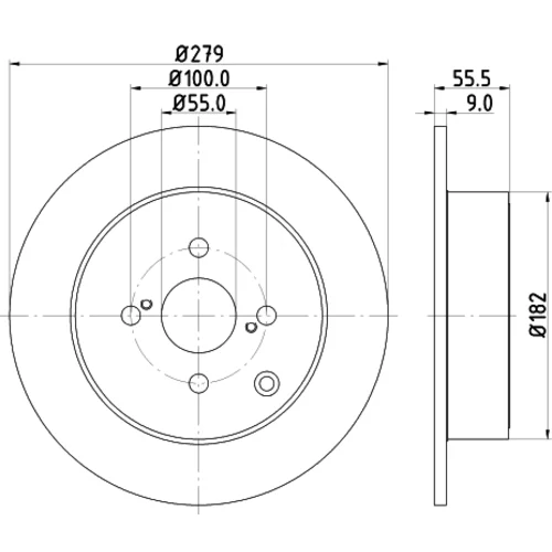 Brzdový kotúč 8DD 355 110-511 /HELLA/ - obr. 3