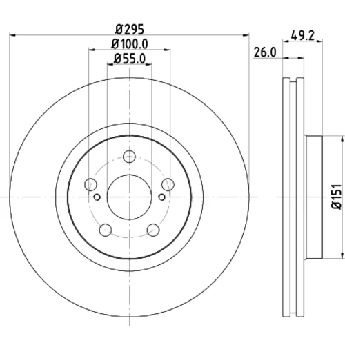 Brzdový kotúč 8DD 355 111-651 /HELLA/ - obr. 3