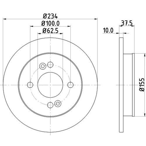 Brzdový kotúč 8DD 355 112-801 /HELLA/ - obr. 3