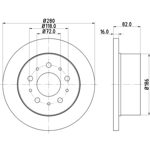 Brzdový kotúč 8DD 355 113-711 /HELLA/ - obr. 3