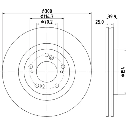 Brzdový kotúč 8DD 355 115-561 /HELLA/ - obr. 3