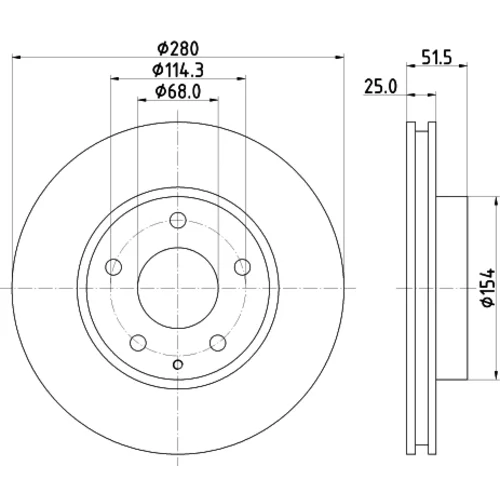 Brzdový kotúč 8DD 355 120-441 /HELLA/ - obr. 3