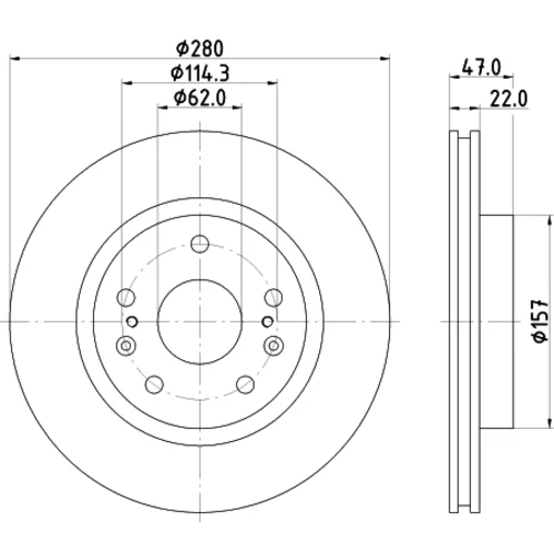 Brzdový kotúč 8DD 355 120-521 /HELLA/ - obr. 3