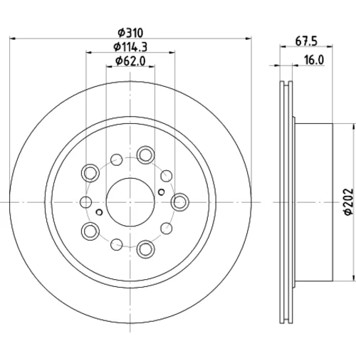 Brzdový kotúč 8DD 355 122-231 /HELLA/ - obr. 3