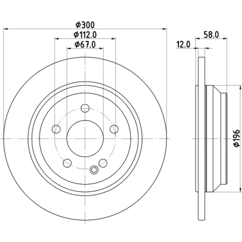 Brzdový kotúč 8DD 355 122-441 /HELLA/ - obr. 3