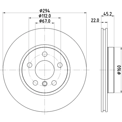 Brzdový kotúč 8DD 355 122-651 /HELLA/ - obr. 3